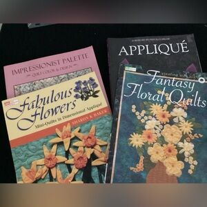 4 Flowers & Appliqué Quilting Books
